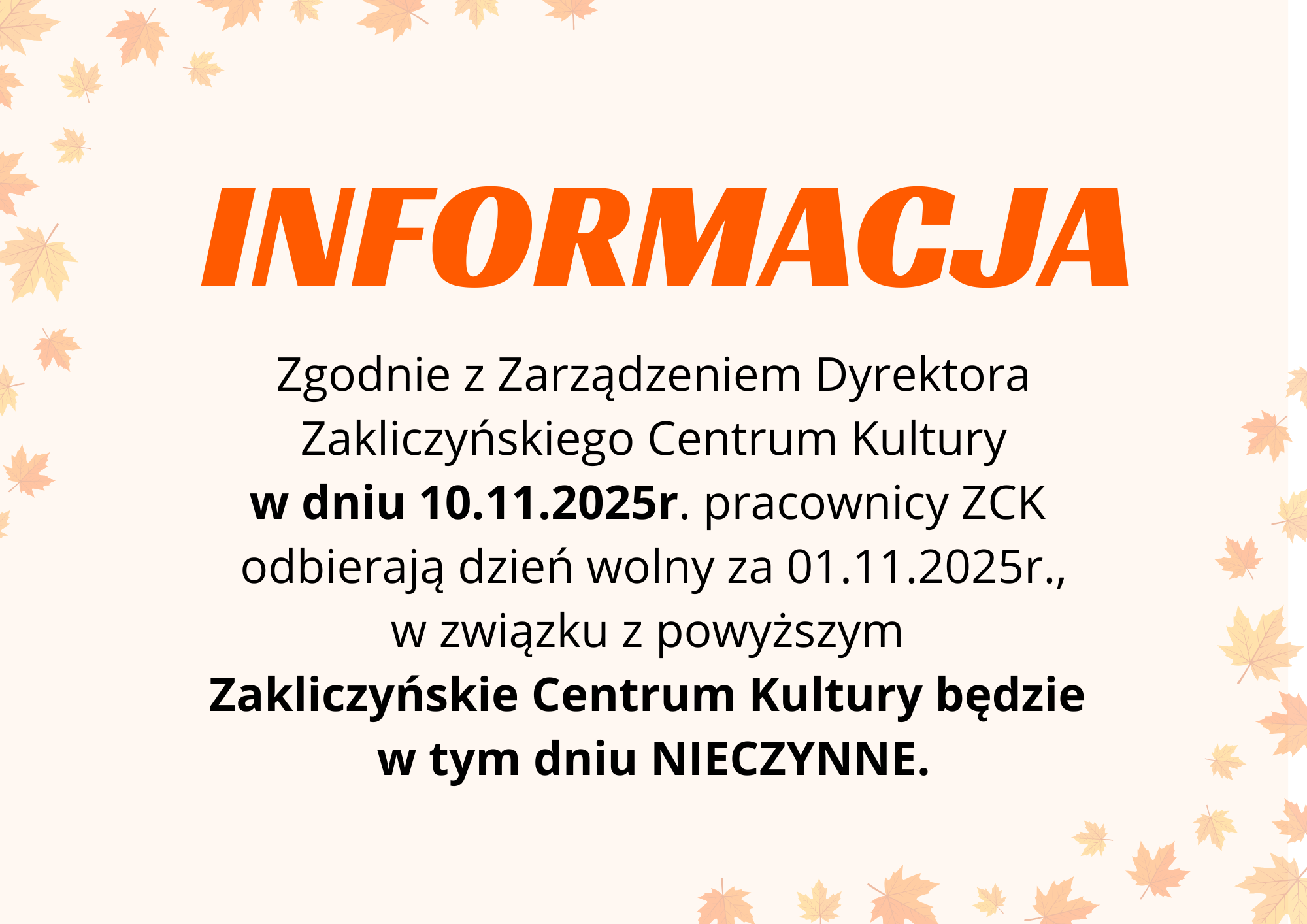 informacja 10.11.2025