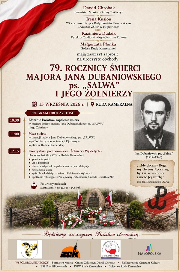 Pamięci mjra Jana Dubaniowskiego w Rudzie Kameralnej 